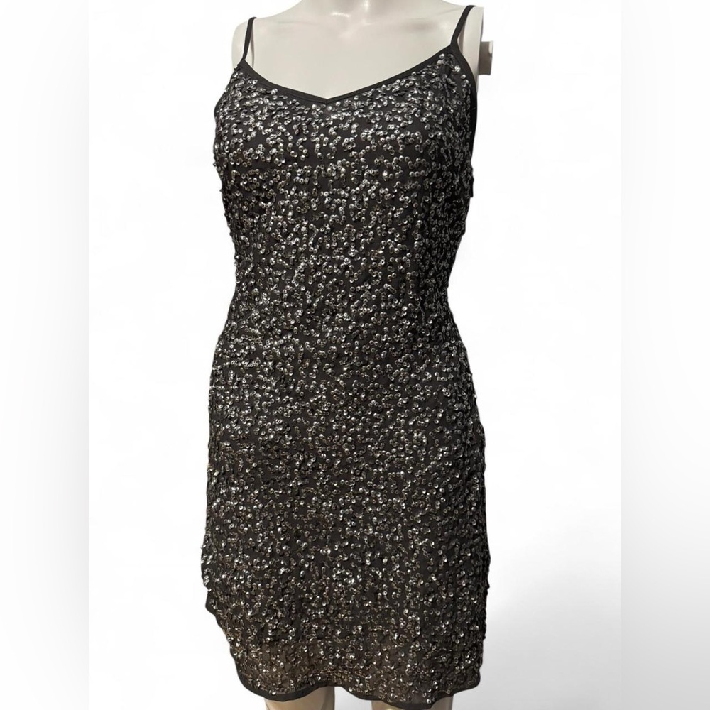 Forever 21 Black Sequin Strapless Cocktail Dress